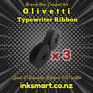 Olivetti Typewriter Ribbon – Black 3Pk Compatible Double Spool